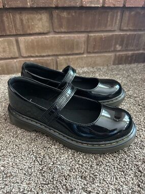 Dr. Martens Twee Grunge Patent Leather Mary Jane Kids 4 Black